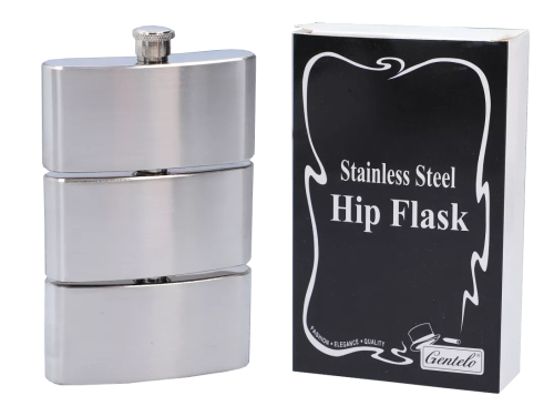 Piersiówka - 3-częściowa srebrna 270 ml