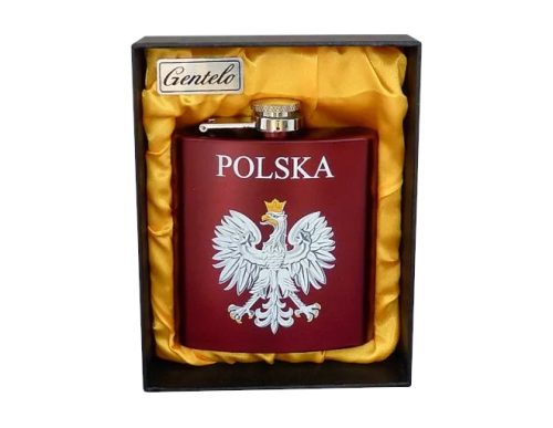 Piersiówka - Polska + pudełko 180 ml