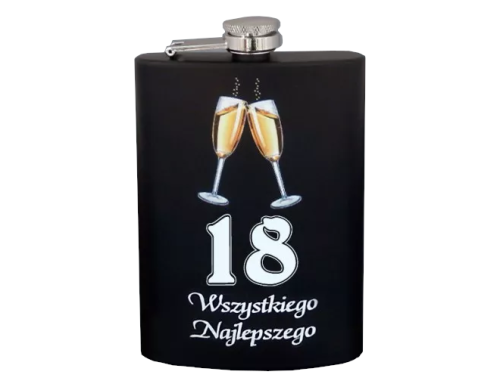 Piersiówka - urodzinowa "18" 240 ml