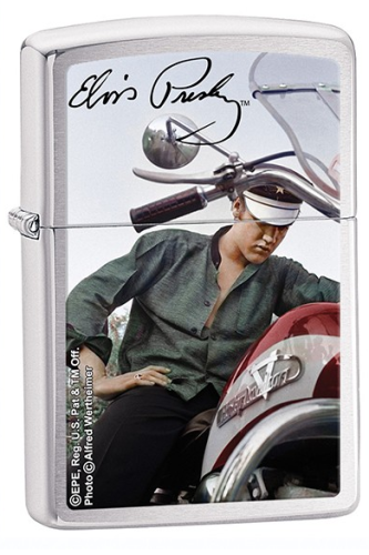 28074 Brushed Chrome, Elvis Presley Motorbike