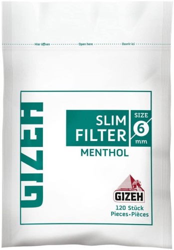 Filtry  - Gizeh Slim Menthol 6/15 mm