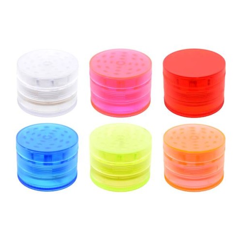  Młynek do tytoniu plastikowy 4 częściowy - Kolor II Mix
