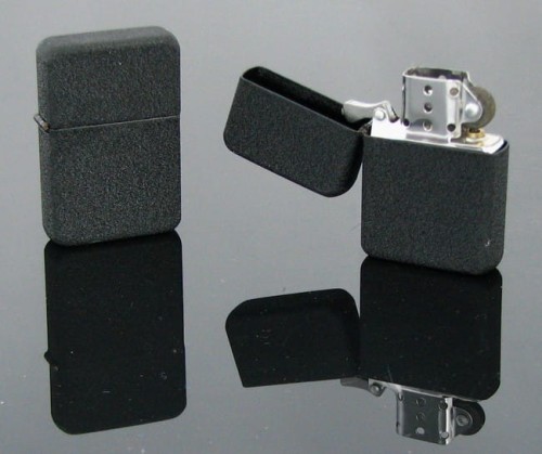 Zapalniczka Benzynowa - Czarna Chropowata 