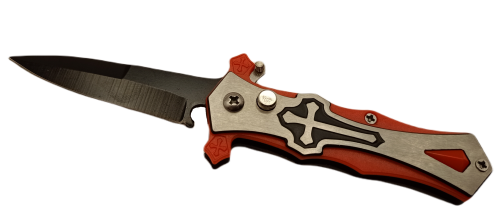 Nóż składany - czerwony krzyż 8-1007